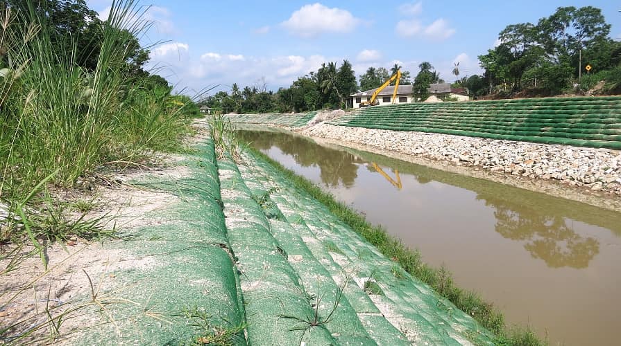 Geotextília alkalmazása geobag zsákokhoz